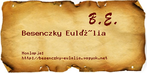 Besenczky Eulália névjegykártya
